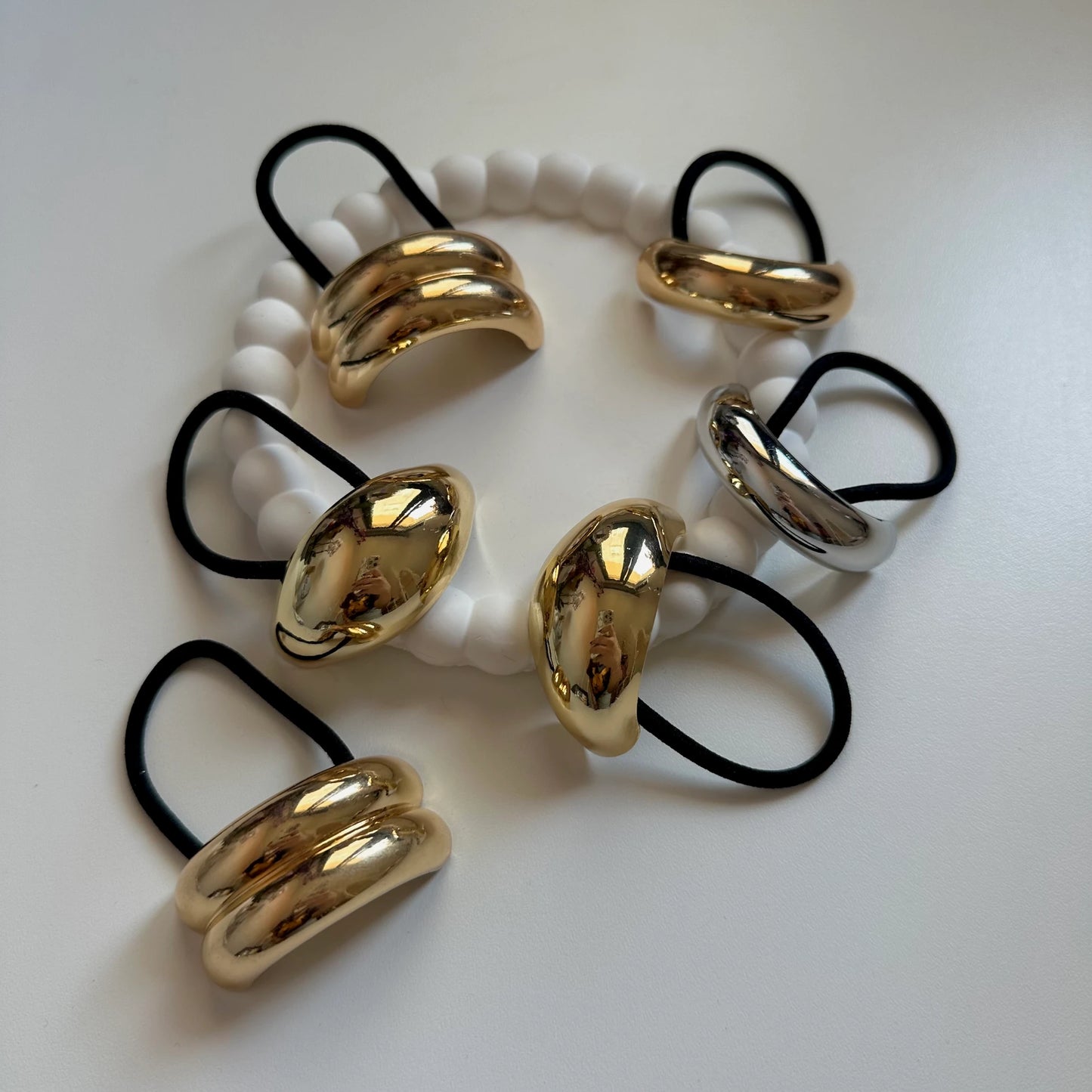 Kalın Bombe Metalik Lastik Toka