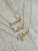 925 Ayar Gümüş Yıldızlı İsim Kadın Kolye