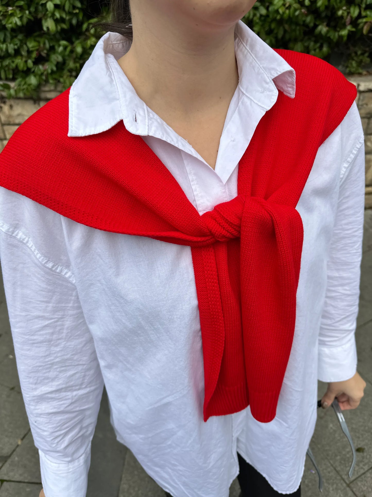 Kazak Görünümlü Şal Kırmızı