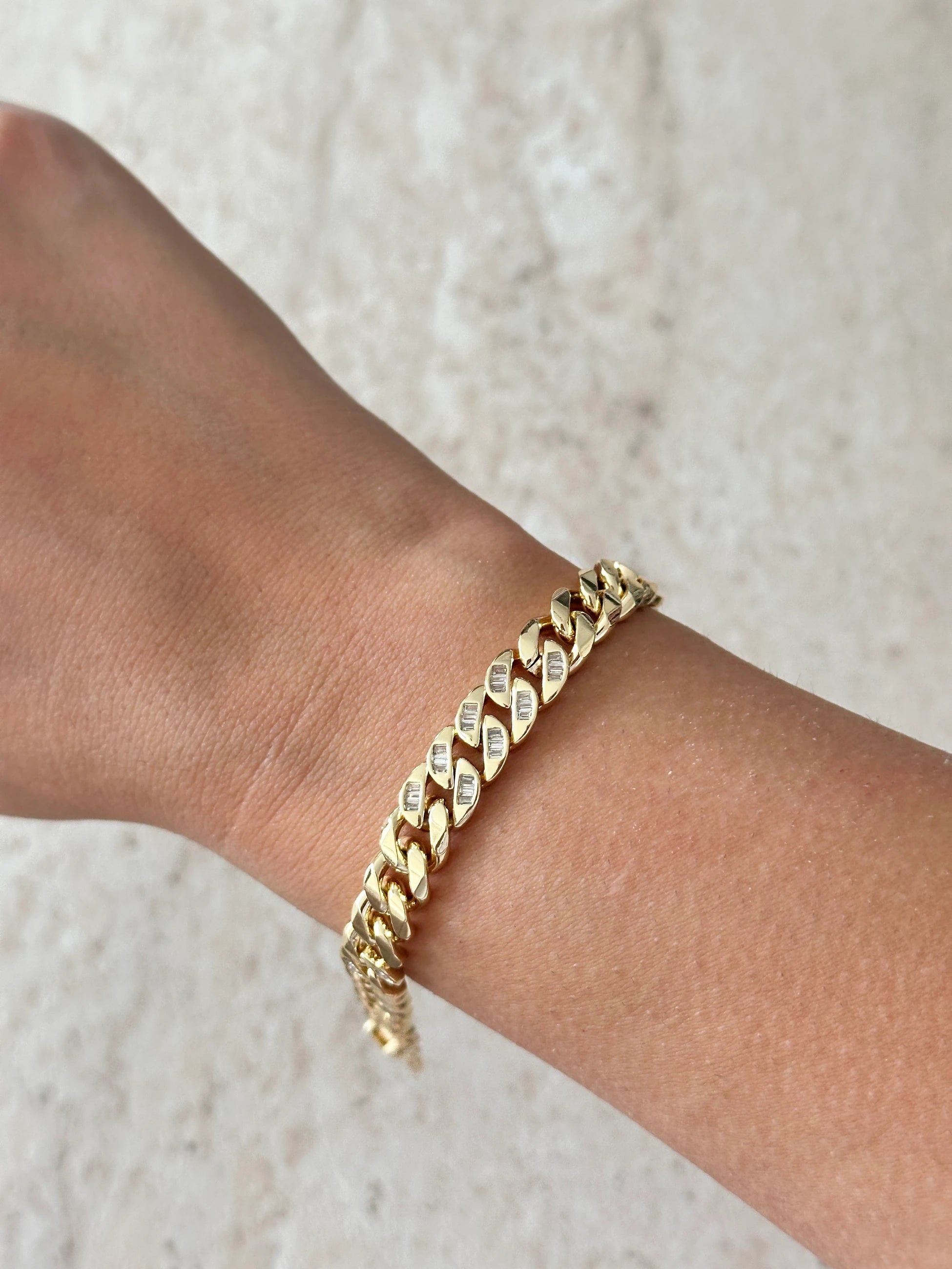 Tasarım Zincir Zirkon Taş Parçalı Kadın Bileklik