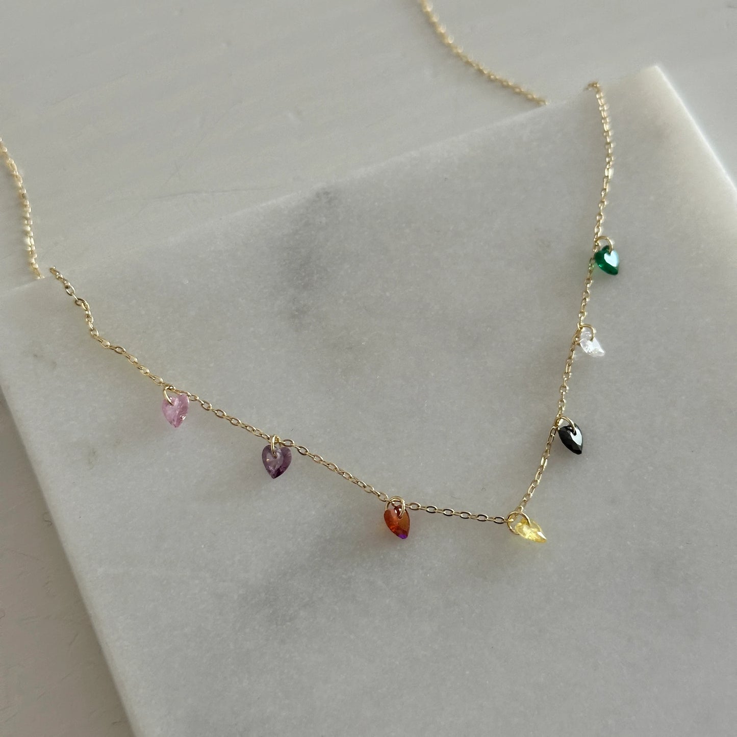 Kalp Pul Taş Kuyumcu İşçiliği Kadın Kolye