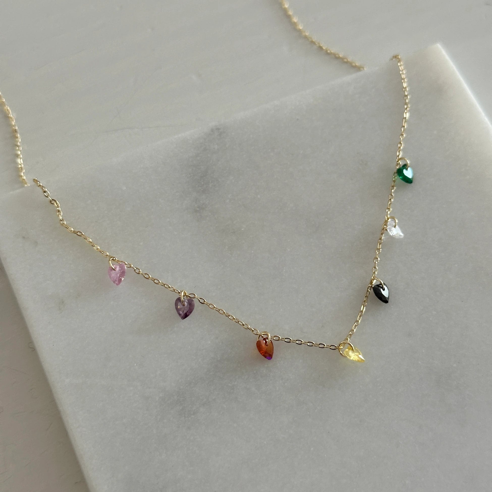 Kalp Pul Taş Kuyumcu İşçiliği Kadın Kolye