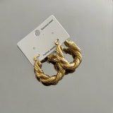 Burgu Kalın Çelik Kadın Küpe