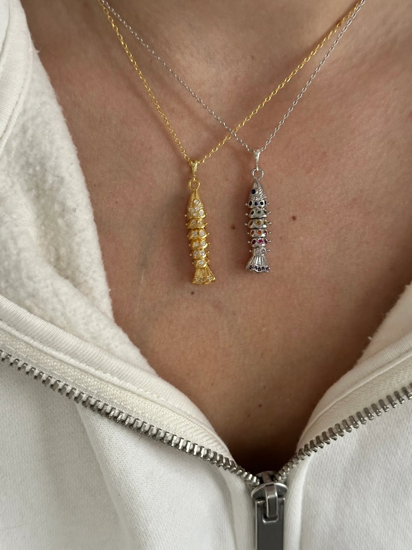 Hareketli Balık Kolye (925 ayar gümüş)