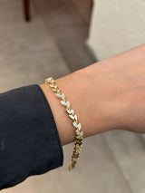 Mini Yaprak Zirkon Kadın Bileklik