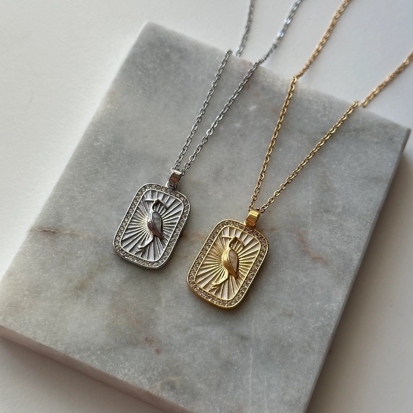 Turna Kuşu Çelik Kolye