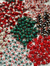 Yılbaşı Kırmızı Şapkalı Kardan Adam Murano Cam Boncuk Kişiye Özel Harf Kadın Şans Bilekliği