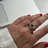 Bordo Zirkon Taş Kadın Yüzük