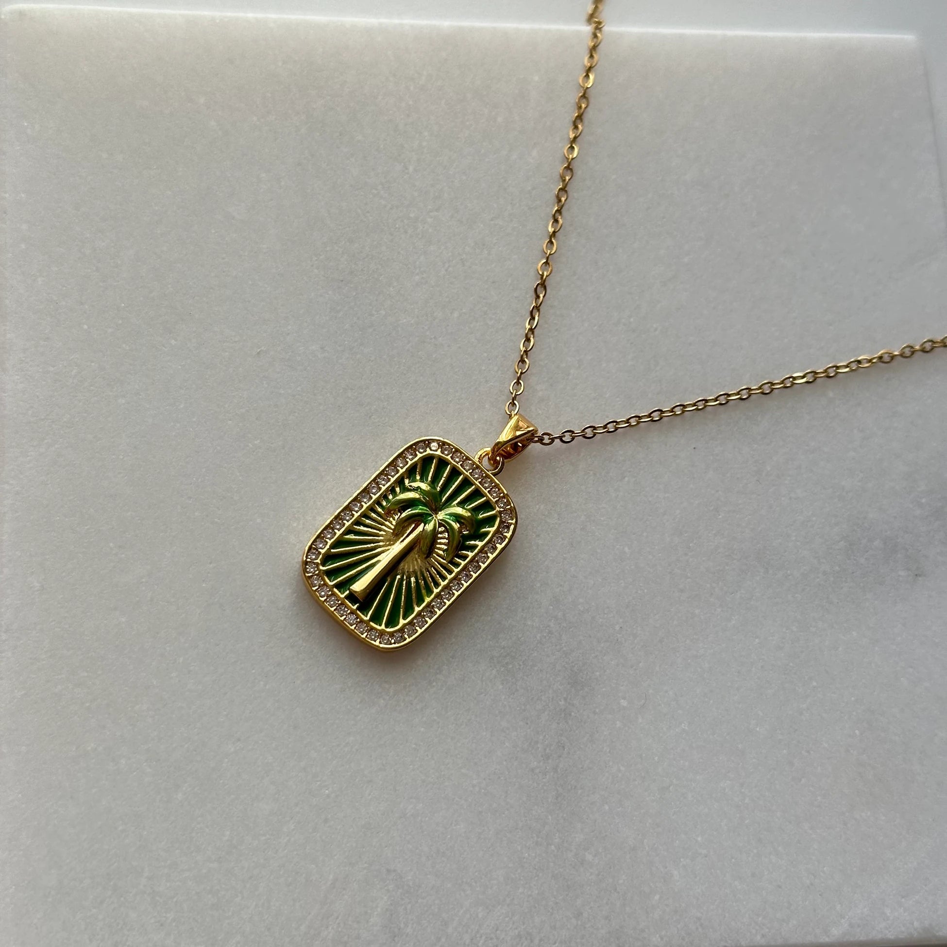 Palmiye Ağacı Çelik Kolye