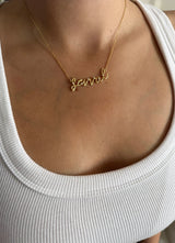 925 Ayar Gümüş Yıldızlı İsim Kadın Kolye