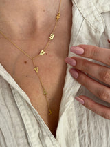 Dekolte İsim Kolye İnce Zincir (925 gümüş)