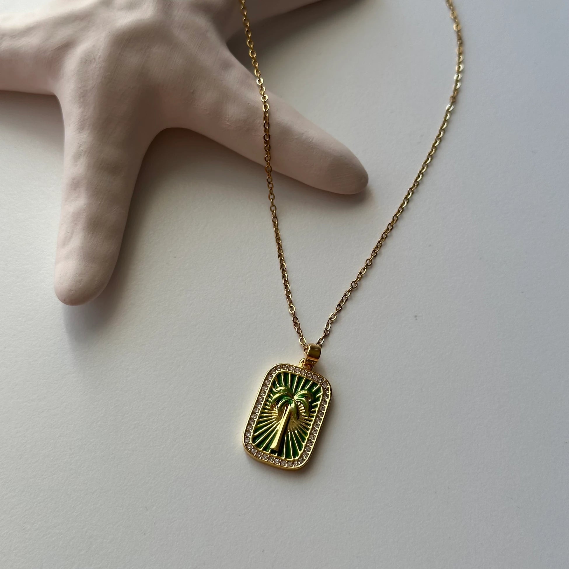 Palmiye Ağacı Çelik Kolye