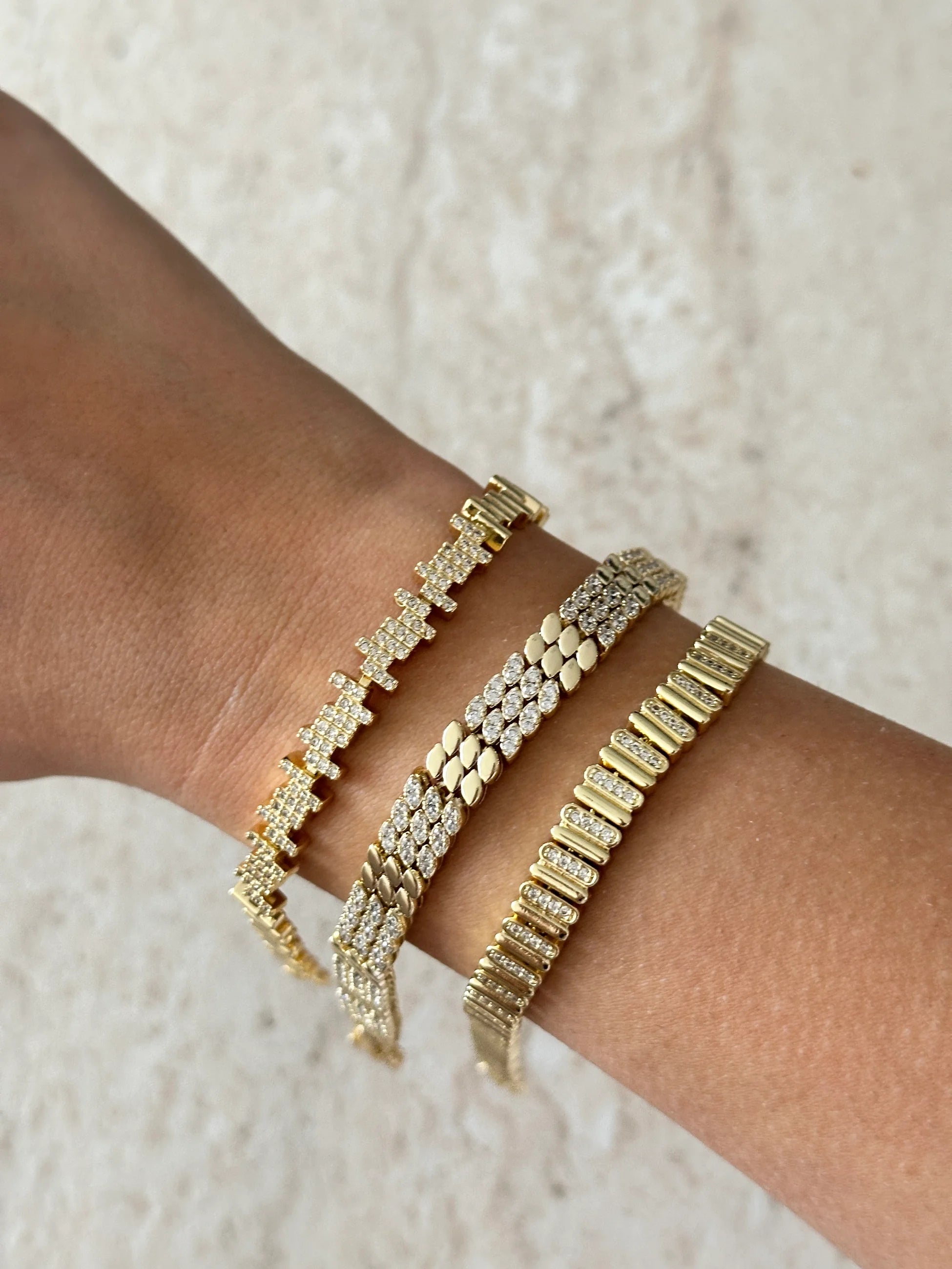 Gold & Zirkon Tasarım Kadın Bileklik