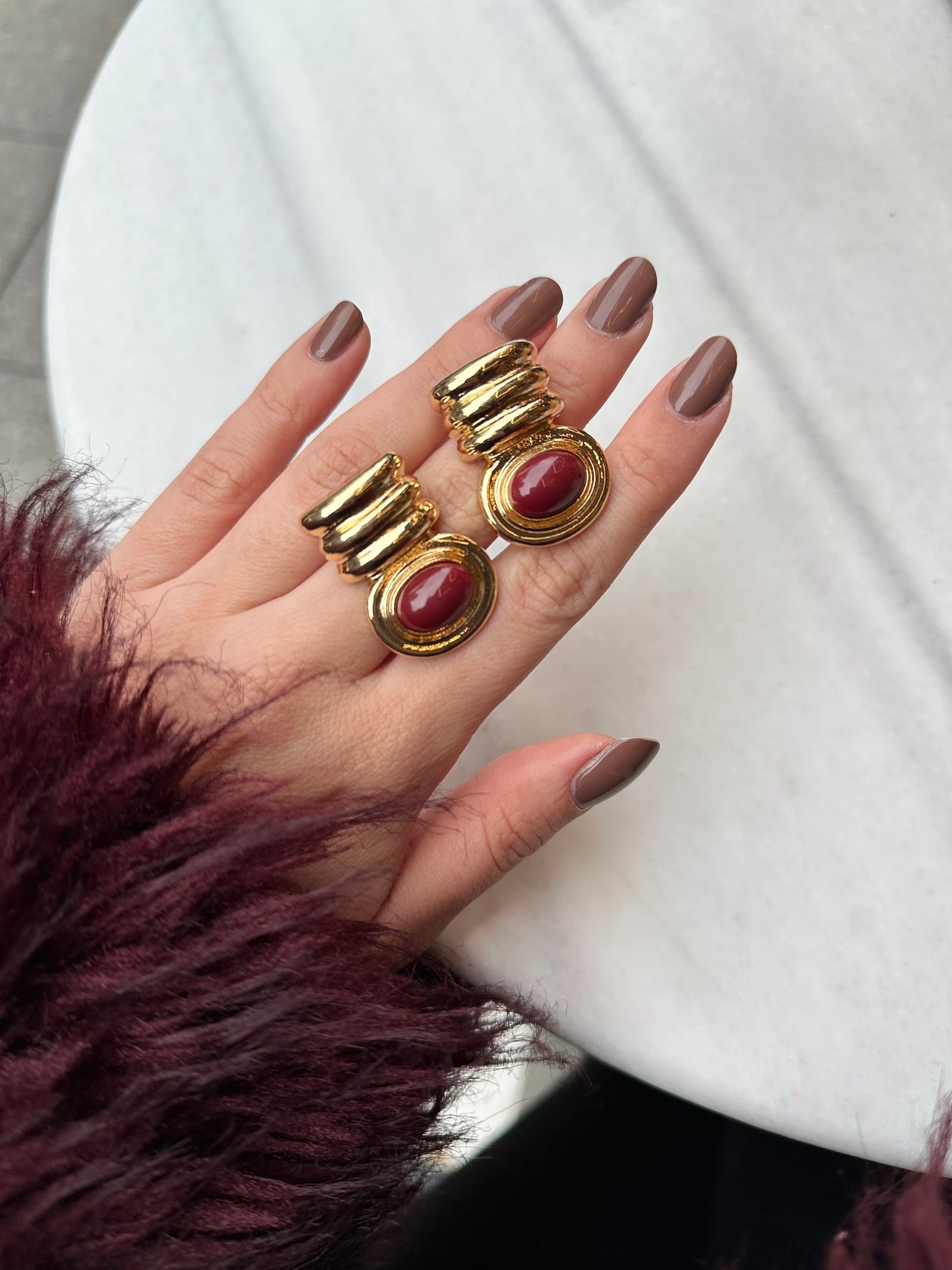 Tasarım Altın Kaplama Kadın Küpe