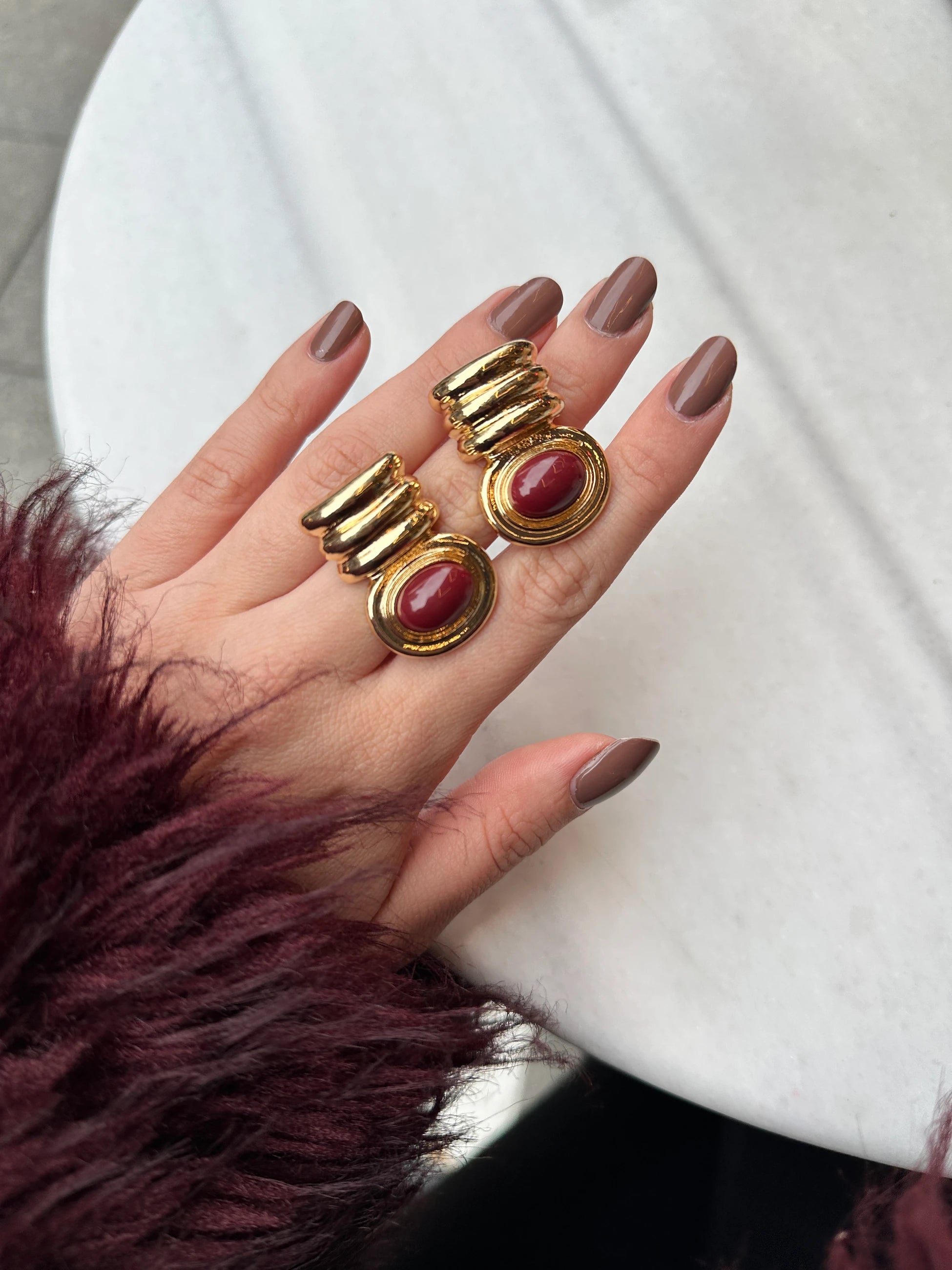 Tasarım Altın Kaplama Kadın Küpe