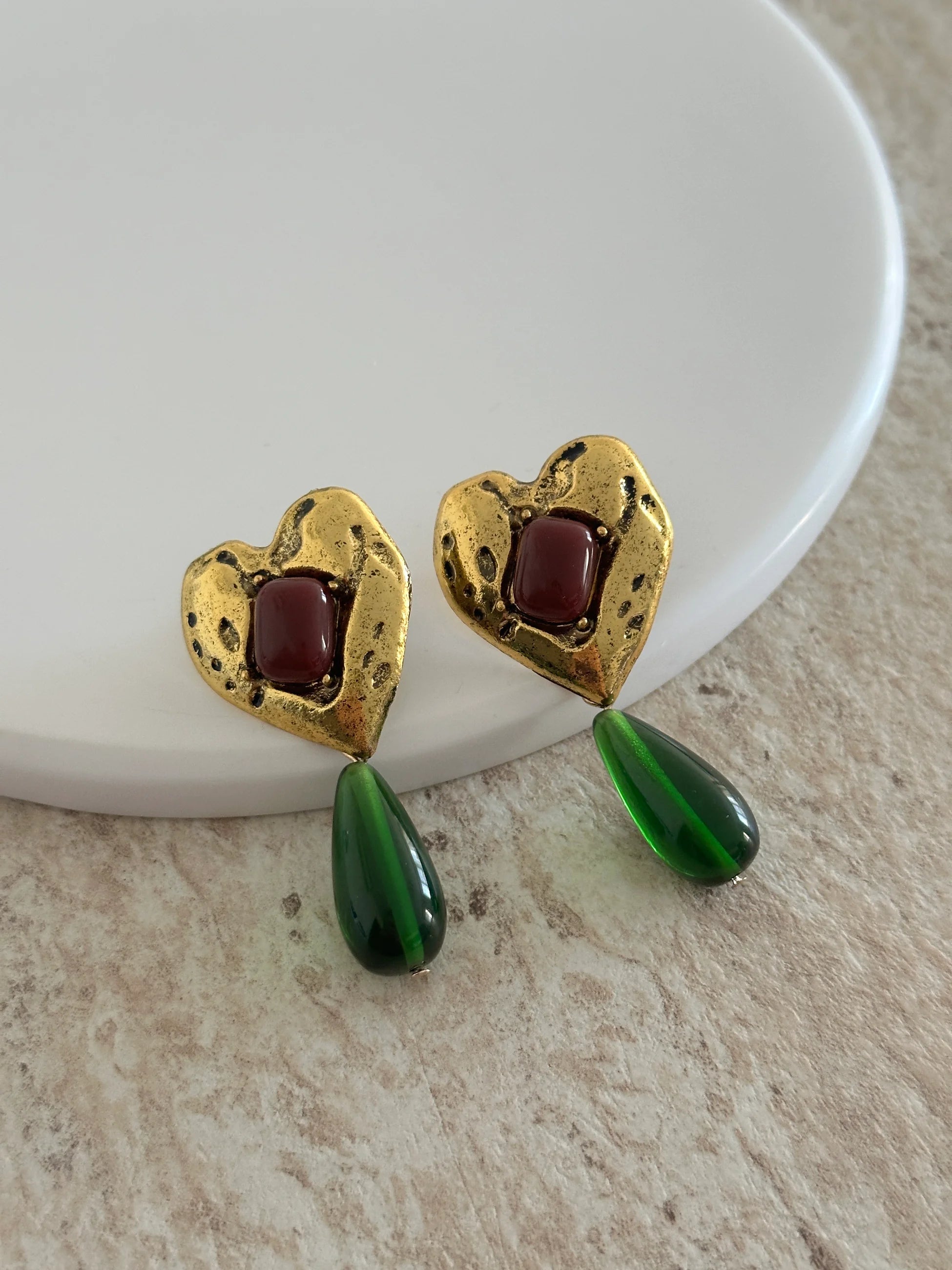 Bakır Kalp Kadın Küpe