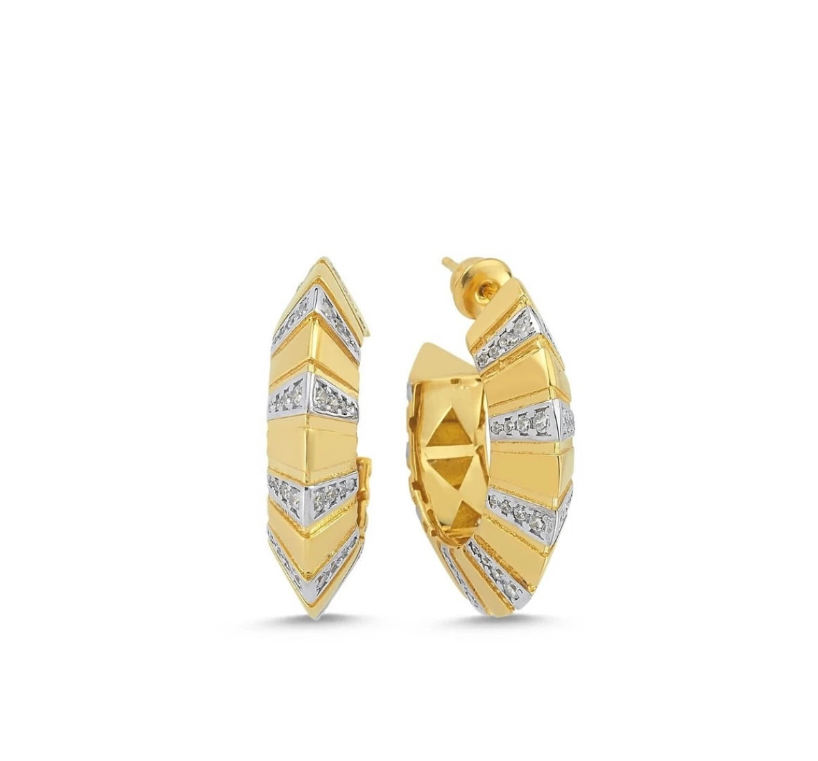 Marka Zirkon Gold Küpe