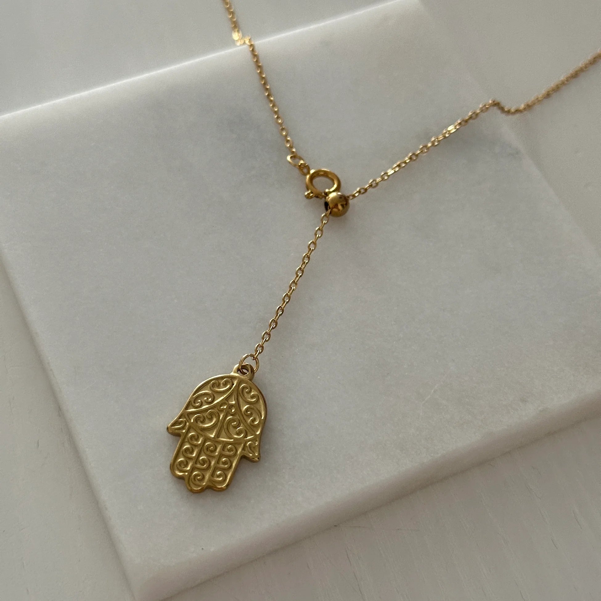 Asansörlü Hamsa Fatma Ana Eli Y Kadın Kolye