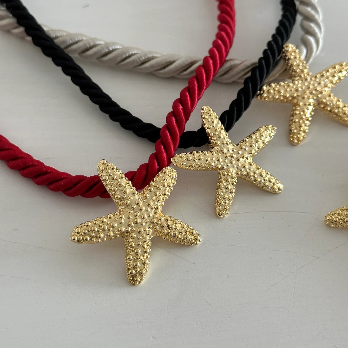 Deniz Yıldızı İnce Halat İp Kolye