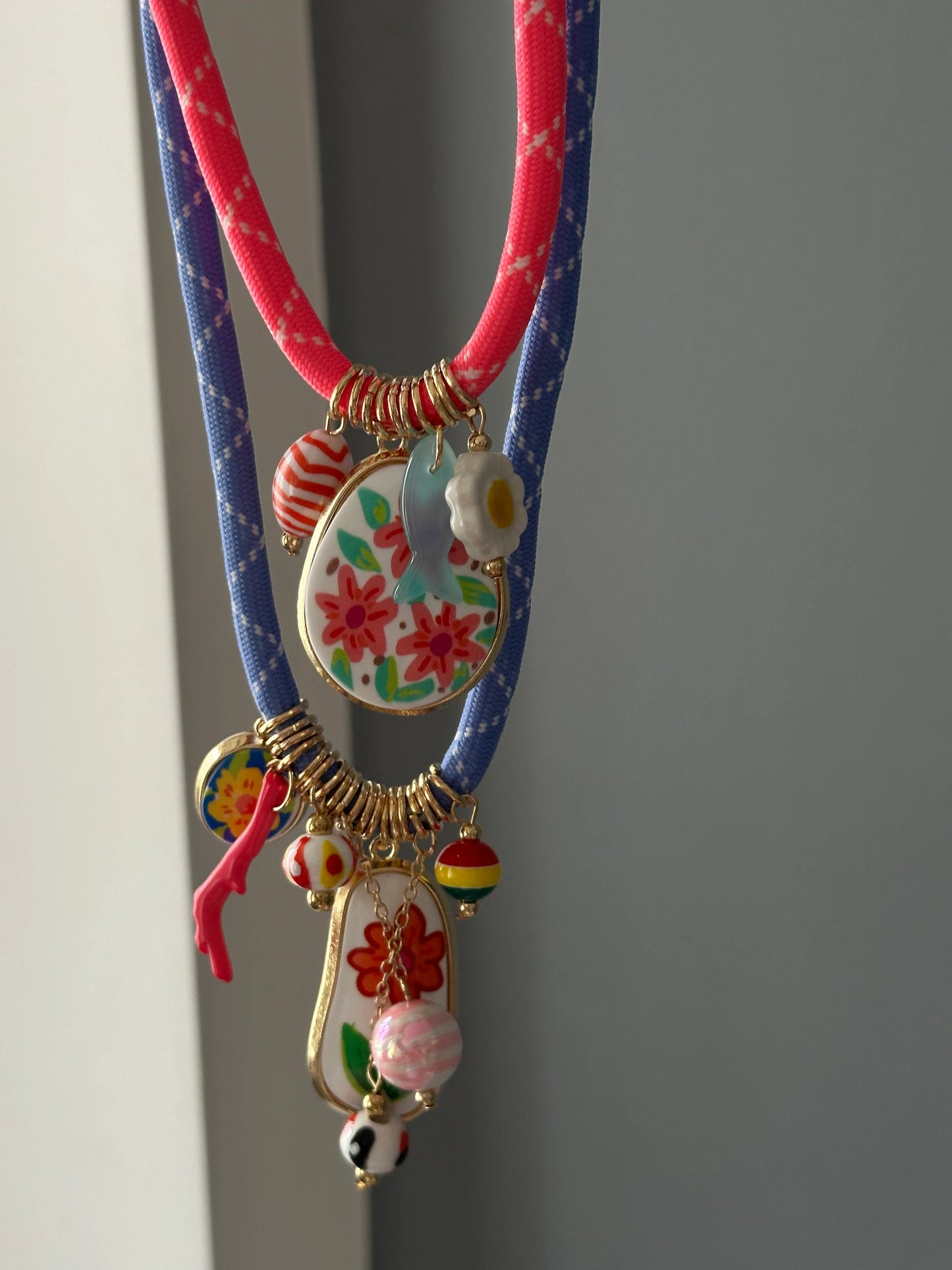 Seramik Charm İkili Kadın Kolye