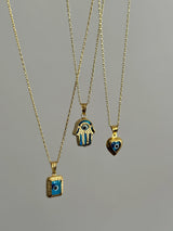 Nazar Fatma Ana Eli 925 Ayar Gümüş Kolye