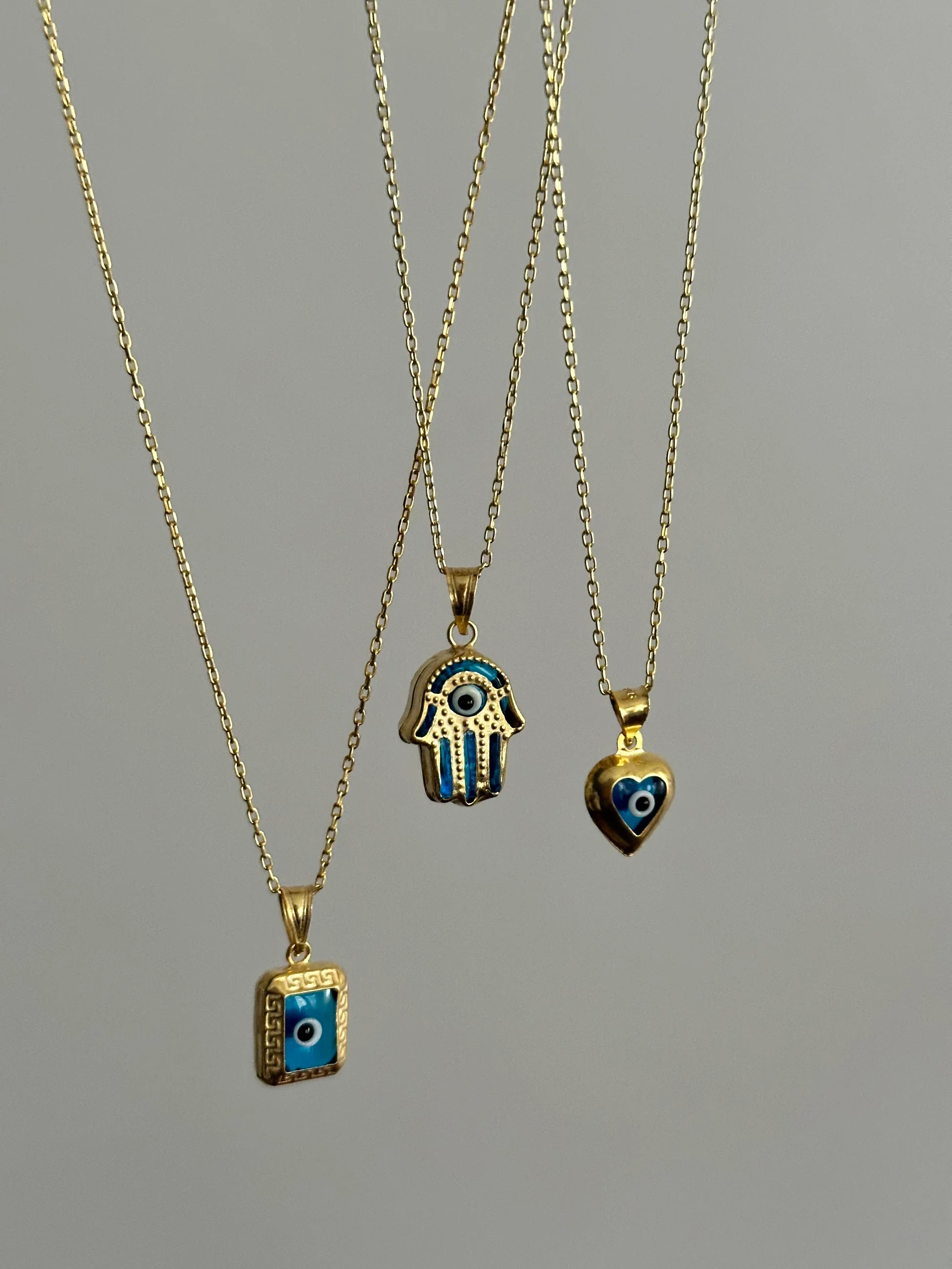 Nazar Fatma Ana Eli 925 Ayar Gümüş Kolye