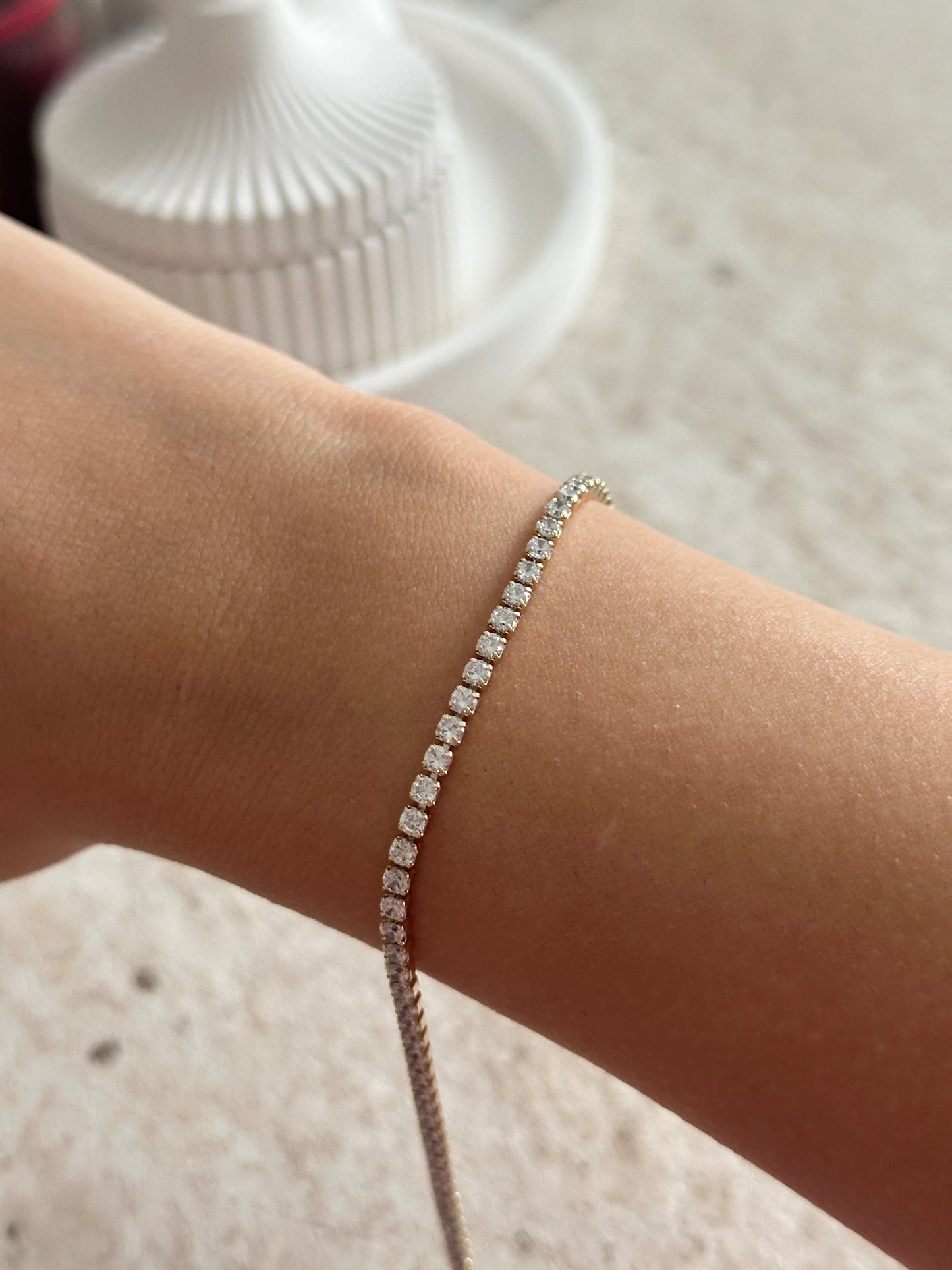 14K İnce Su Yolu Kadın Bileklik