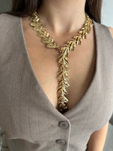 Yaprak Pul Dekolte Y Kadın Kolye