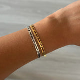 Kişiye Özel Lazer Baskı Çelik İtalyan Zincir Çift Bilekliği