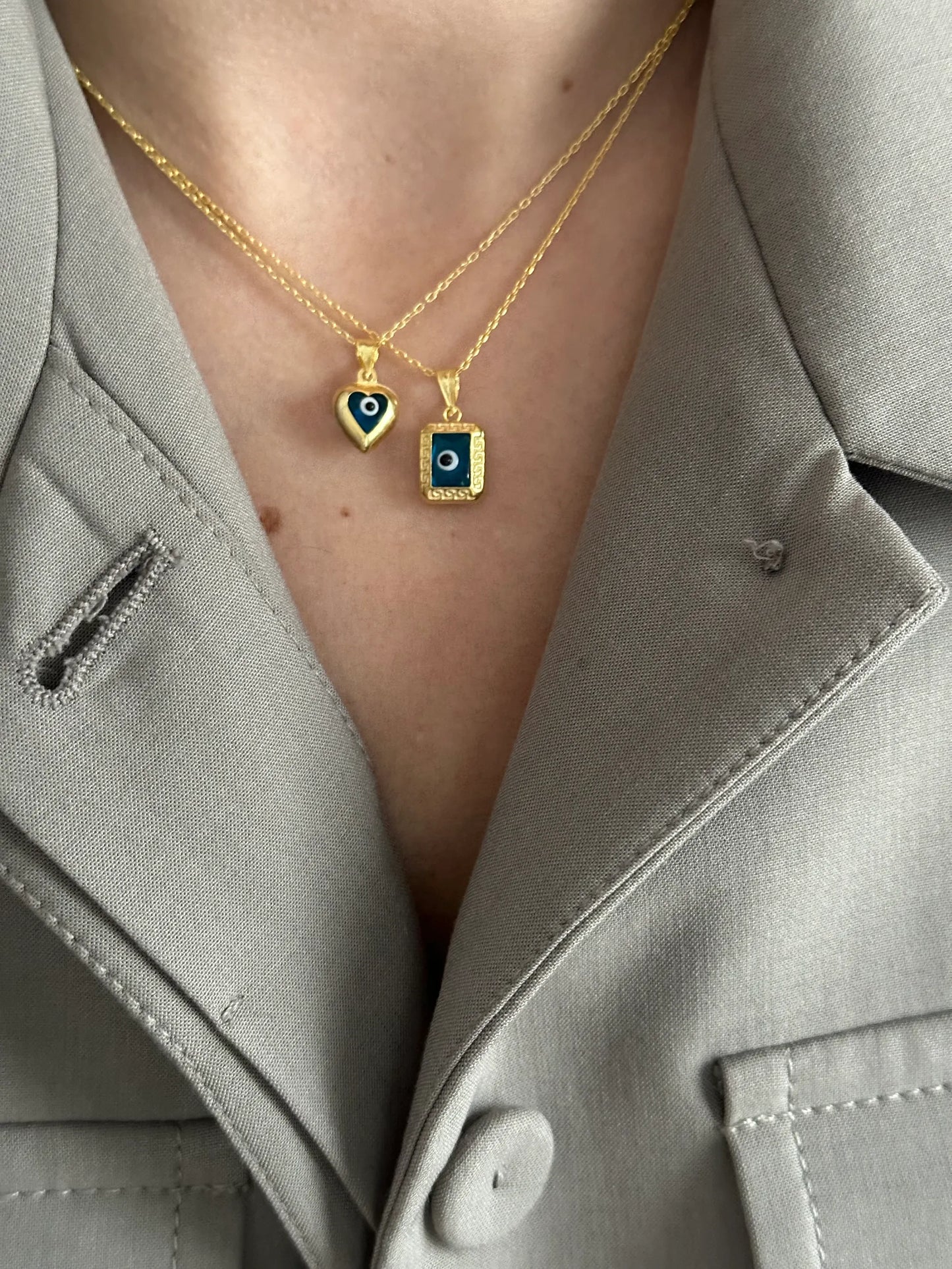 Nazar Fatma Ana Eli 925 Ayar Gümüş Kolye