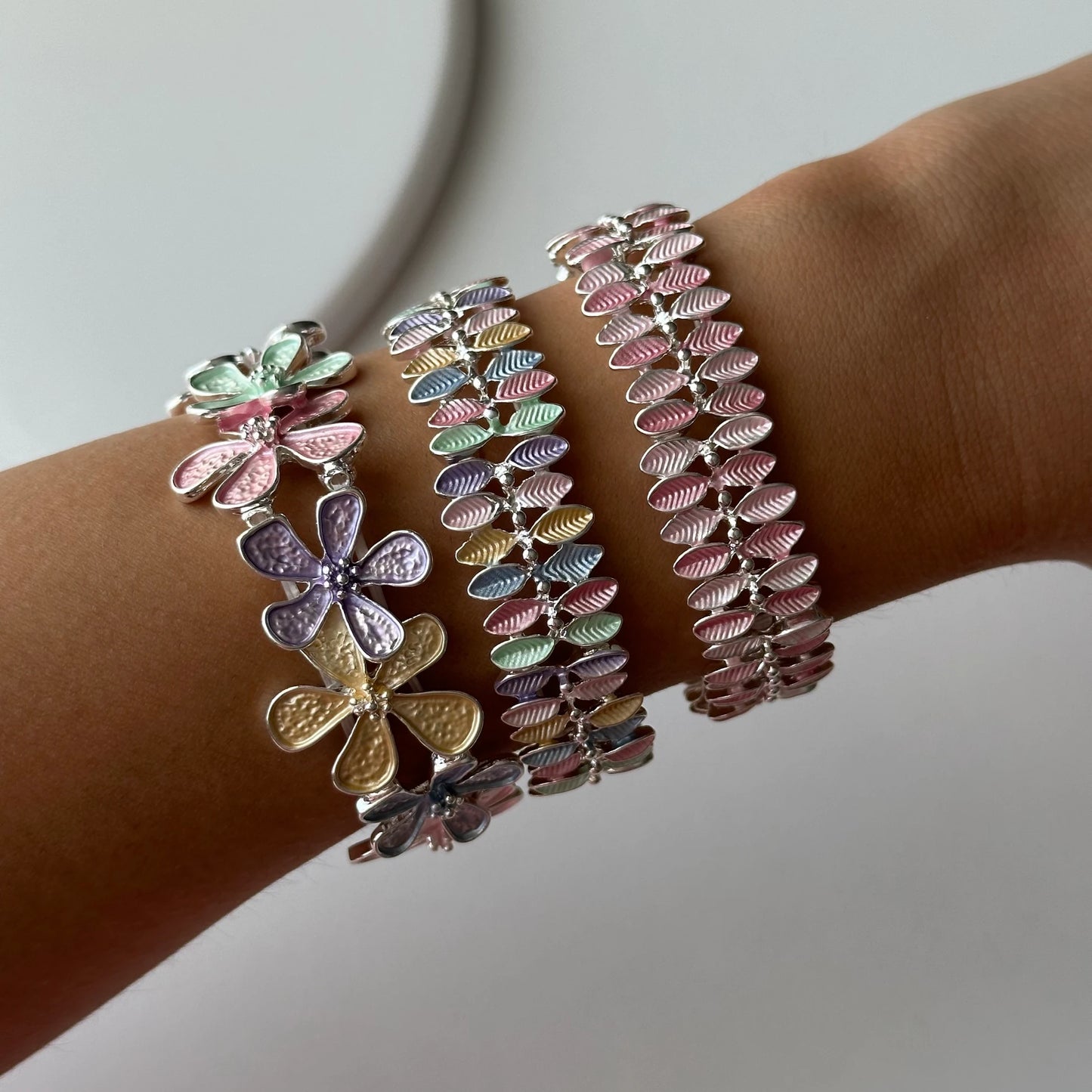 Mini Yaprak Renkli Seramik Bileklik