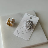 İkili İncili Earcuff Küpe