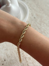 14K Kalın Burgu Zincir Kadın Bileklik